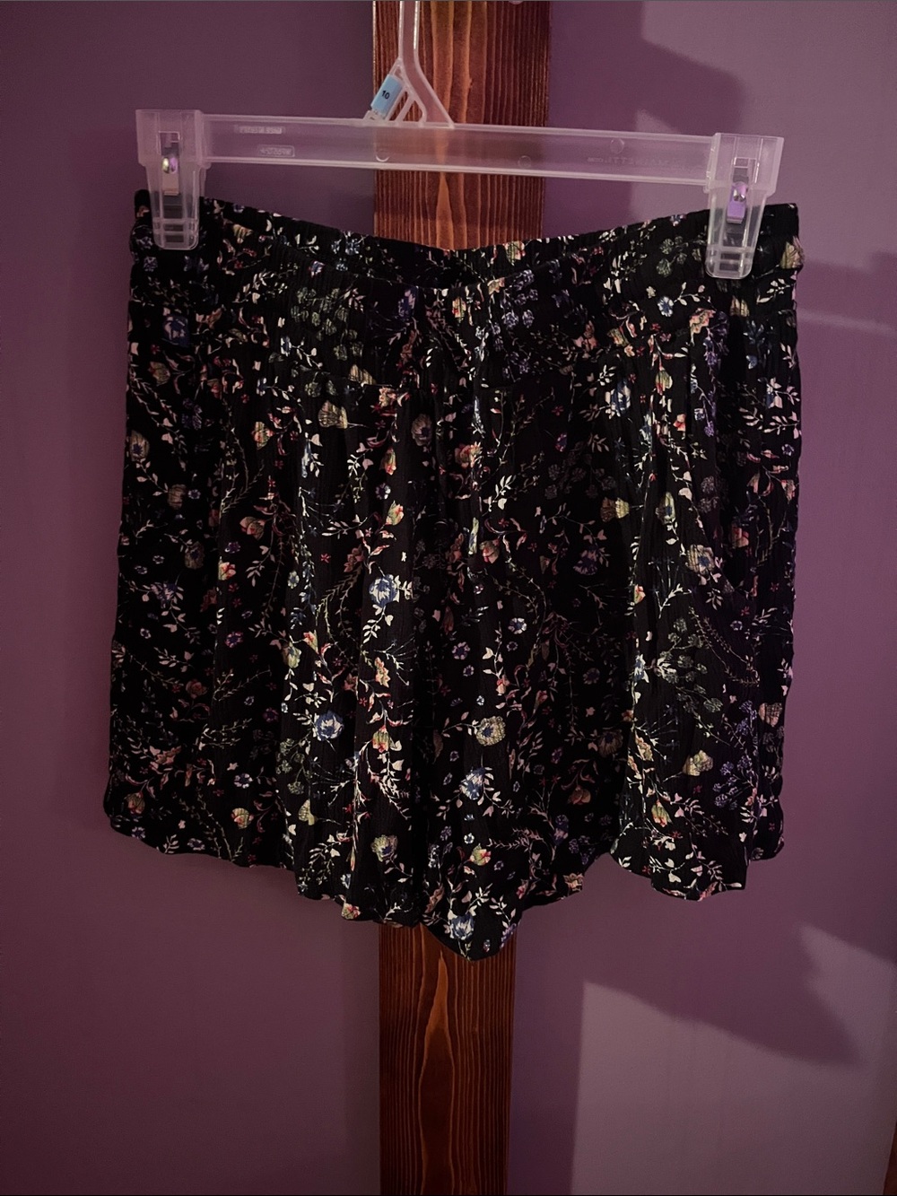 C. Wonder Black Floral Shorts with pockets